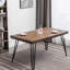 Ensemble de salle à manger six pièces avec table à manger en épingle à cheveux et quatre chaises confortables, parfait pour les espaces de salle à manger modernes-60841166