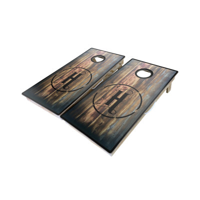Panneau de cornhole en bois massif personnalisé 2 'x 4' Barnwood