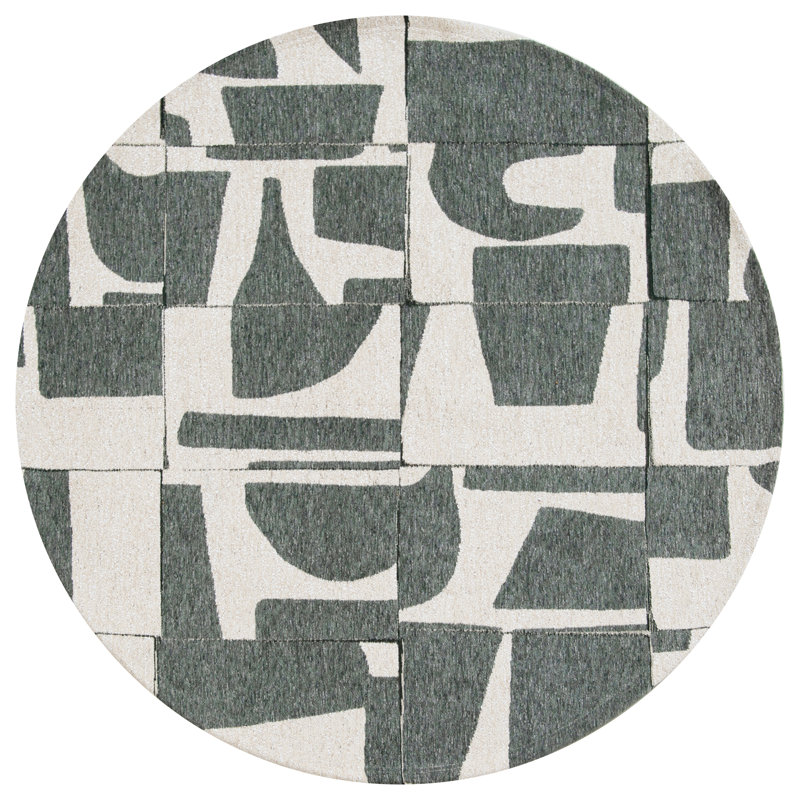 Abstract Area Rug, Round 140cm