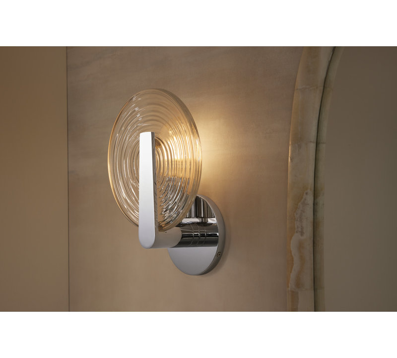 Hint One-Light Sconce, Polished Chrome