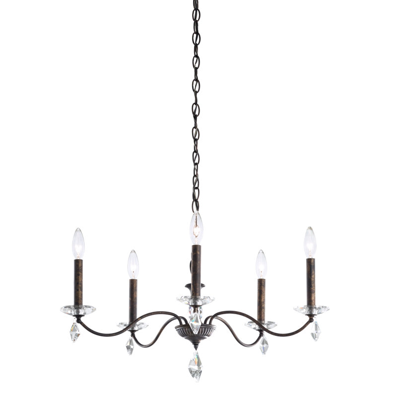 Modique 5 - Light Chandelier, Heritage, Heirloom Bronze