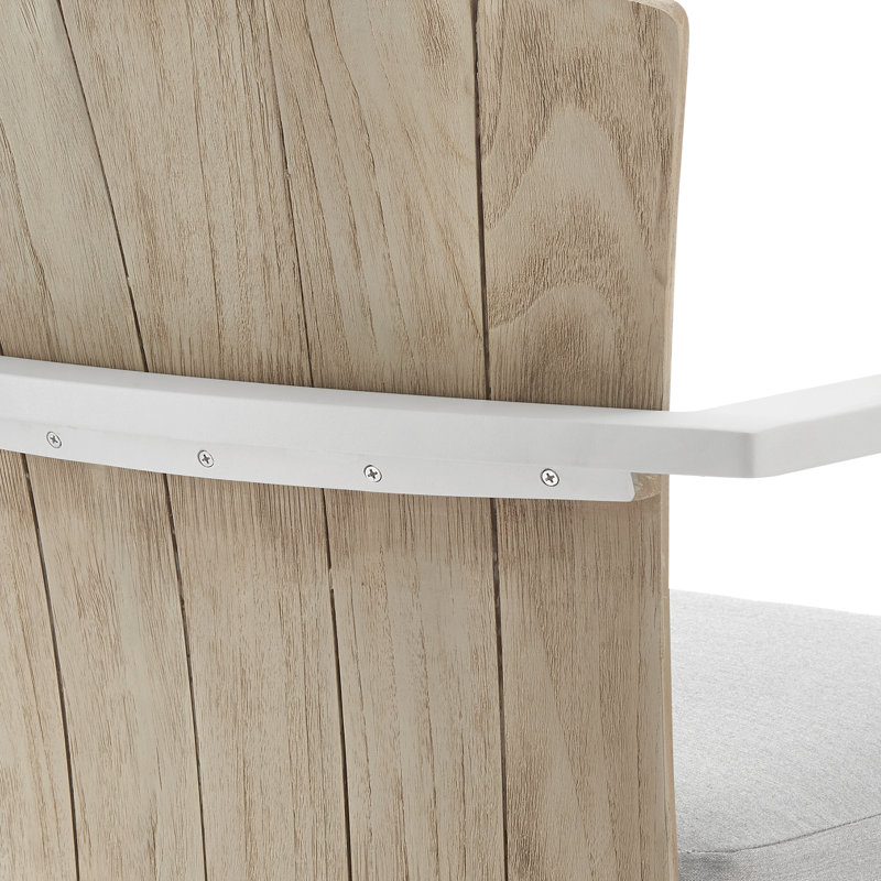 Tabourets de bar de patio en bois de teck durable, conception pivotante moderne pour recevoir