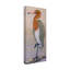 Art mural sur toile tendue - "Red Aish Egret On Piling" par Barbara Fallenbaum pour décoration de salon, de chambre à coucher ou de bureau - 8 x 19