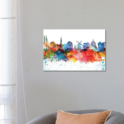 Copenhagen Skyline by WallDecorAddict - Wrapped Canvas Gallery-Wrapped Canvas Giclée