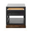 Table de bout Nora 22 po, aucun assemblage requis, finition noire et whisky-500910379-500910377