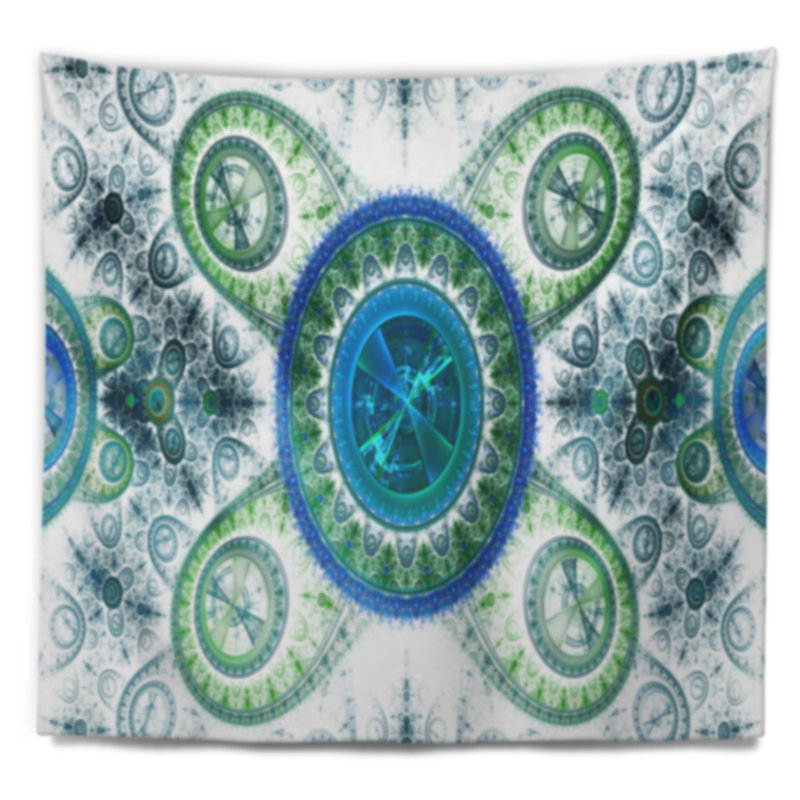 Tapisserie art blue blue psychédélique relaxing, H 50 po x l 60 po