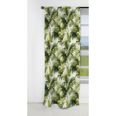 Motif tropical rétro I Palm I Vintage - rideau à motif floral - 1 panneau