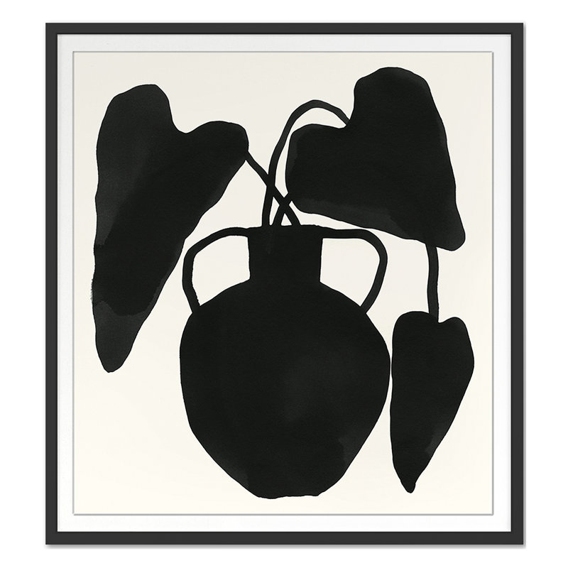 Indigo Urn 2 Print by Roebuck, Kate, Black Single Picture Framed, 36'' H x 33'' W