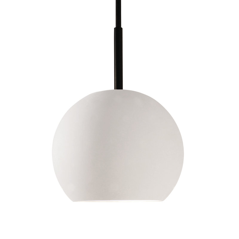 Luminaire suspendu sphère 1 lumière del simple Shivers, Bisque