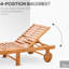Chaise de plage légère, couleur bois, commode pour la terrasse, chaise longue pliante près de la piscine