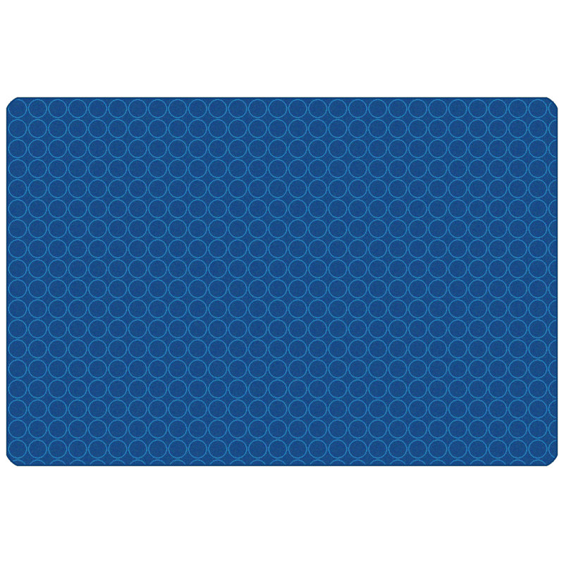 Tapis bleu à pois Kidsoft, Rectangle de 4 pi x 6 pi