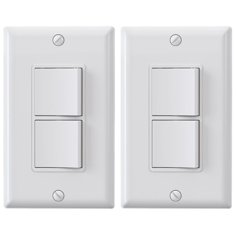 Interrupteur de lumière à bascule unipolaire 15 ampères