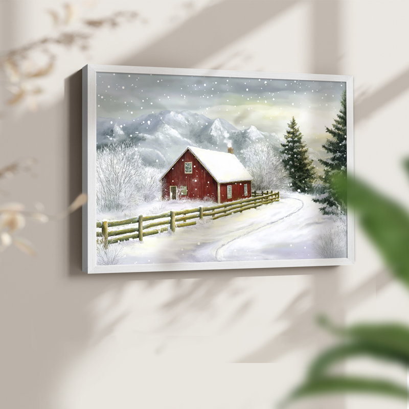 «Chirstmas Art» - DCCLVII - Reproduction encadrée - Restickable, H 11 po x l 14 po, Blanc