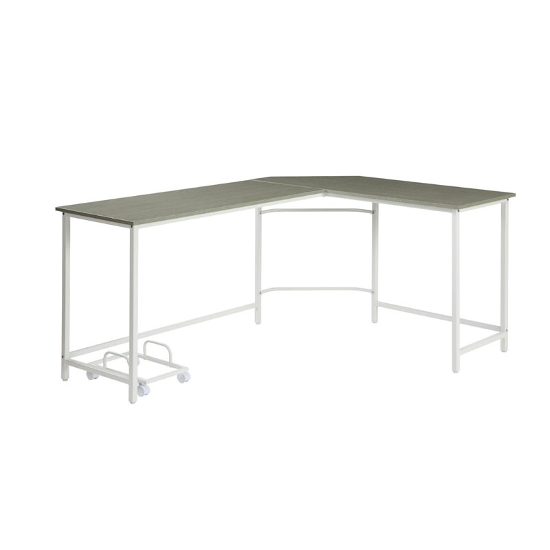 Bureau d'ordinateur en L rectangulaire