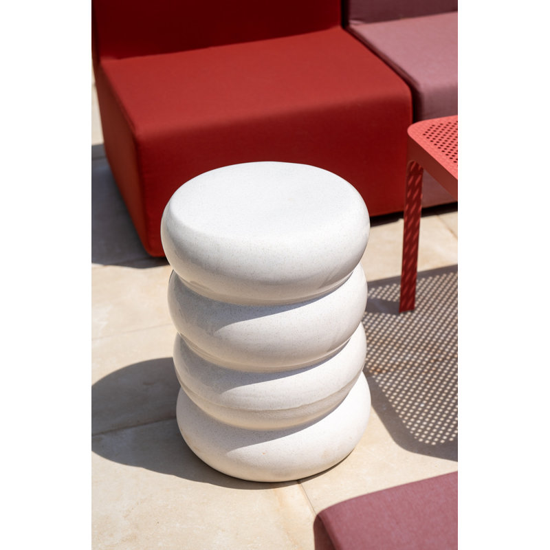 Alfrida - Tabouret Chubby - blanc