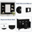 Meuble-lavabo contemporain de 36 po avec lavabo, apparence de miroir noir, 2 tiroirs et portes, armoire de rangement chic, portes et tiroirs, luxueux