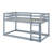 Wooden Floor Bunk Bed With Ladder-124552722