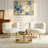 30" Wide Modern Boucle Upholstered Accent Chair with Metal Legs-1414035501