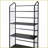 4-Tier Metal Bookshelf, 49” Tall | Black Finish | Metal Material