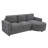 Modern Sectional Sofa 84.6" L-Shaped Sofa Couch With A Curved Chaise Lounge, USB Ports And Side Storage Pockets For Living Room-1474871285