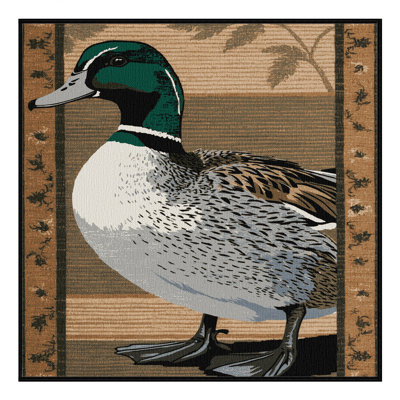 Washable Mallard Birds Area Rug