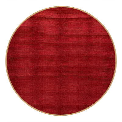 Machine Washable Solid Red Area Rug