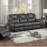 Amyjo 83.5'' Faux Leather Reclining Sofa