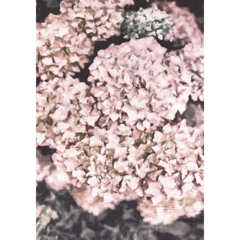 Dark Hydrangeas - Painting Print, 81 cm H x 122 cm W, Wrapped Canvas