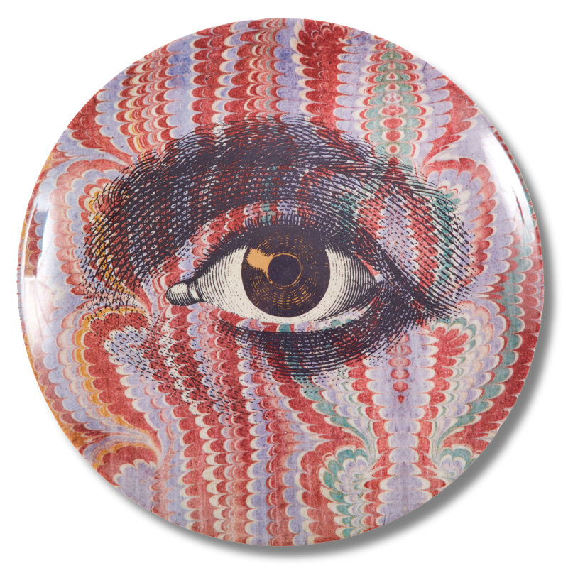 MARBLE EYE ROUND TRAY
