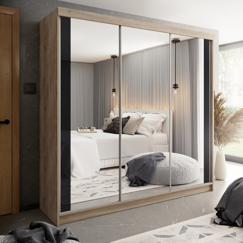 Altovise Wardrobe, Brown/Black
