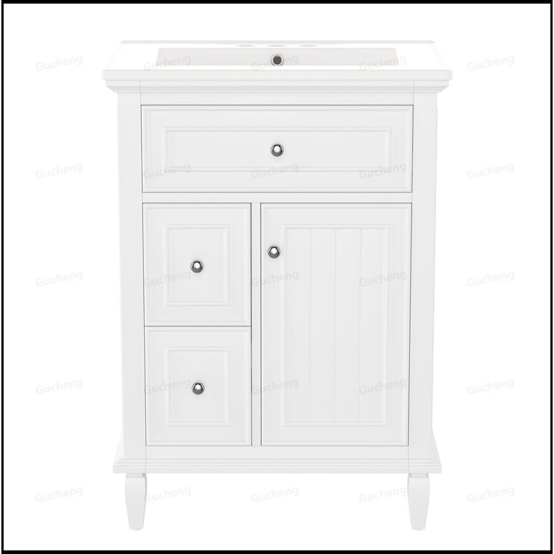 Meuble-lavabo 24 po avec lavabo, Blanc