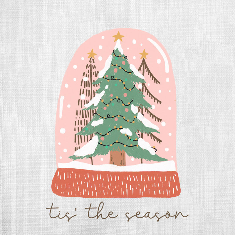 Christmas Illustration2 Reversible Throw Pillow, 14" x 14"