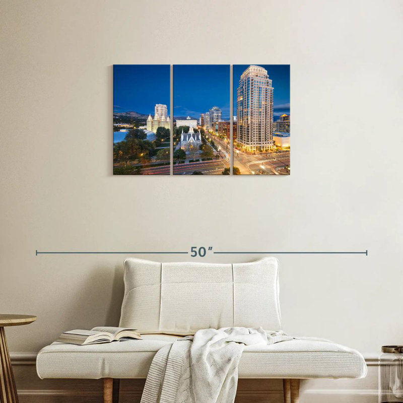 Paysage urbain de Salt Lake City, H 20 po x l 33 po