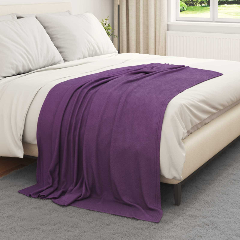 2-39 Throw Blanket, Purple, 170cm x 130cm