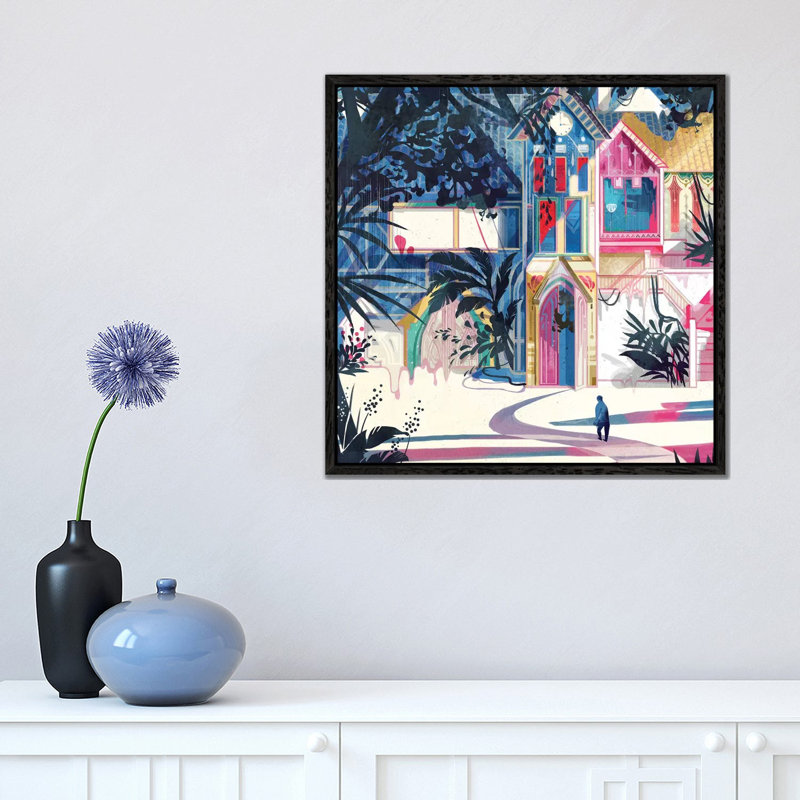 Rainforest by Sija Hong - Painting on Canvas, 45.72 cm H x 45.72 cm W, Black Framed