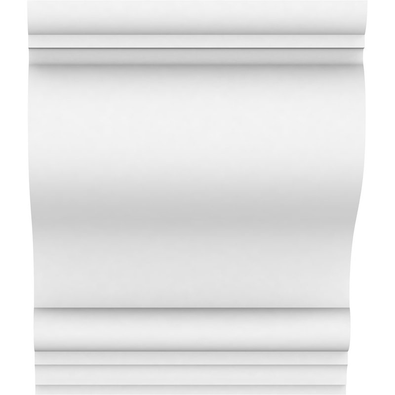 Corbeau en uréthane standard à volutes standard, brun clair apprêté, H 10 po x l 7 po x P 5 po
