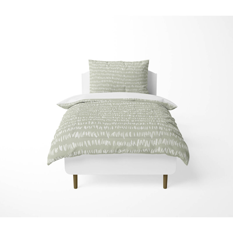 Crop Row Decorative Lightweight Comforter Set, Light Green