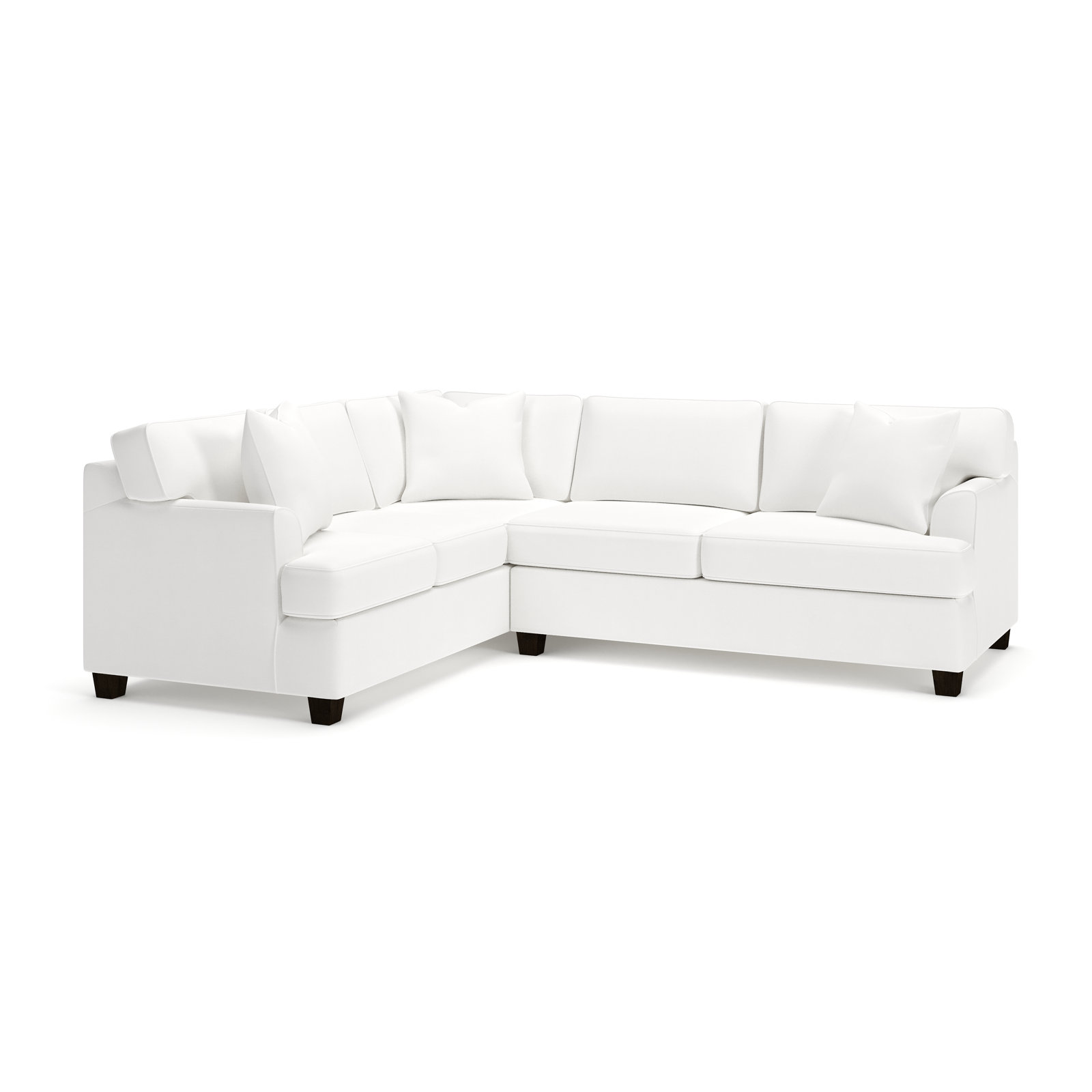 Conradina Upholstered L-Sectional, Left Hand Facing, Bayou Off White Canvas