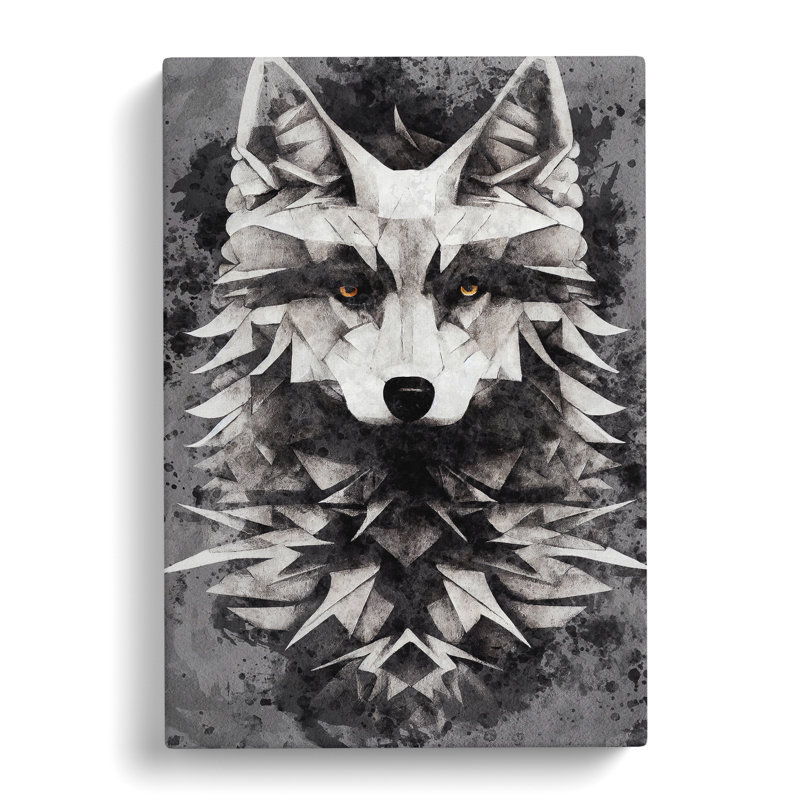 Spiked Wolf No.1 - Wrapped Canvas, 50cm H x 35cm W x 3cm D
