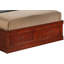 Lit de rangement charmant cerise