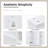 White Mdf Wall-mounted Bathroom Mirror Cabinet For Space Saving & Storage With High-definition Mirror Surface