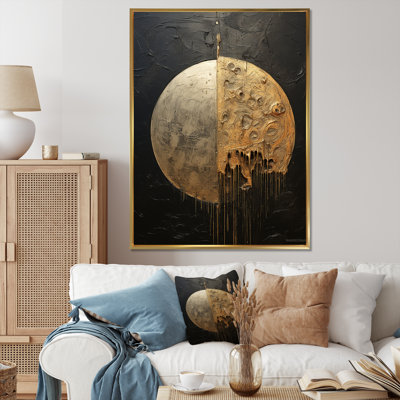 Bronze Moon Beam II - Moon Canvas Art Print