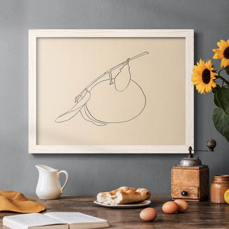 Citrus Contour II - impression sur toile tendue, Blanc, H 14 po x l 20 po x P 1,5 po