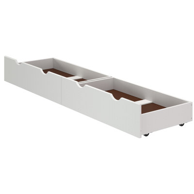 Alaterre Bedroom 37" Wide Wooden Underbed Drawers With Wheels And Storage