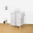 White 2 110l Laundry Hamper With Lid, Cloth Basket For Clothes & Storage, Large Sorting Cards Capacity