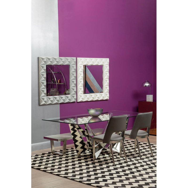 Bjarne Flat Wall Mirror, Grey