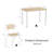 5-Piece Dining Table Set with 4 Chairs-923732524-923732526-923732520
