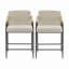 Tabouret de comptoir rembourré d'une hauteur de 31 po avec structure en métal-352506620