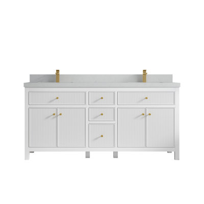 72'' Double Bathroom Vanity with Top