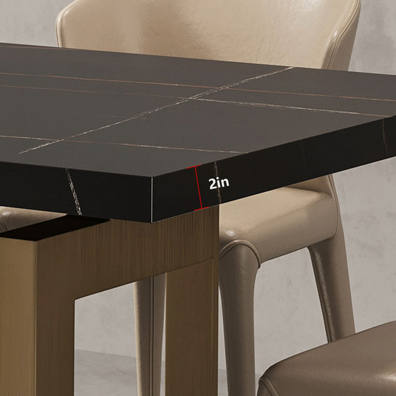 Table de salle à manger Modern, H 29,5 po x L 55,1 po x l 31,5 po